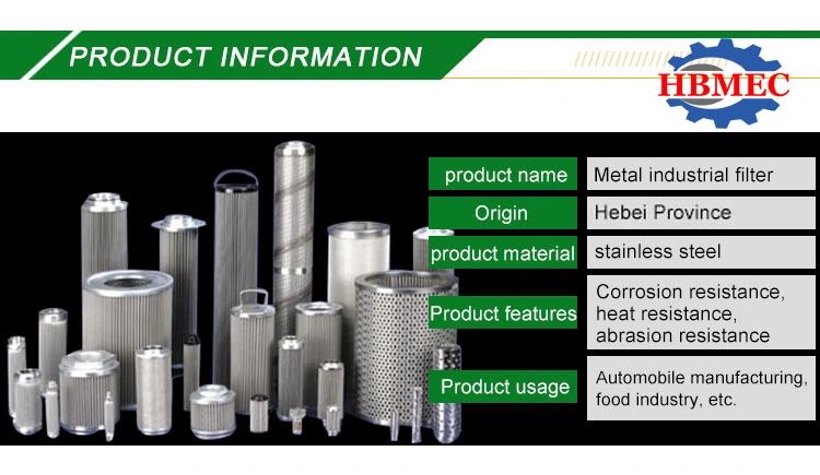 Industrial Mechanical Filtration Hydraulic Filter Element/Air Filter Cartridge/ Steel Wire Mesh