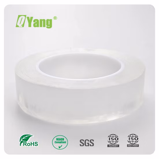 両面テープ 高耐久 (16.5FT/5M) 多目的壁テープ 粘着ストリップ 取り外し可能取り付け 再利用可能 強力な粘着性の透明ナノテープ